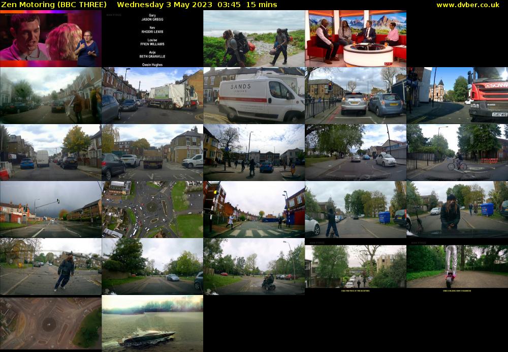 Zen Motoring (BBC THREE) Wednesday 3 May 2023 03:45 - 04:00