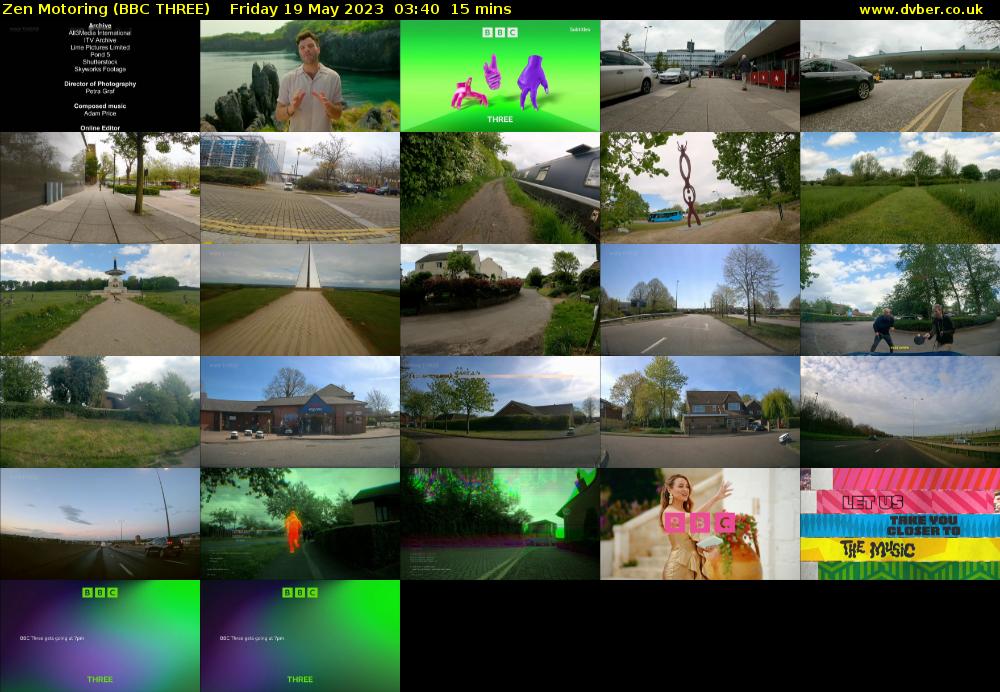 Zen Motoring (BBC THREE) Friday 19 May 2023 03:40 - 03:55