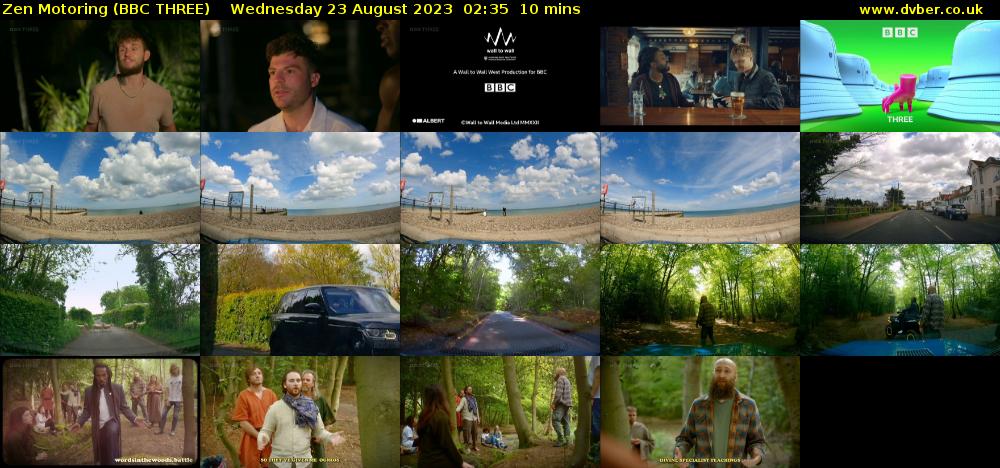 Zen Motoring (BBC THREE) Wednesday 23 August 2023 02:35 - 02:45