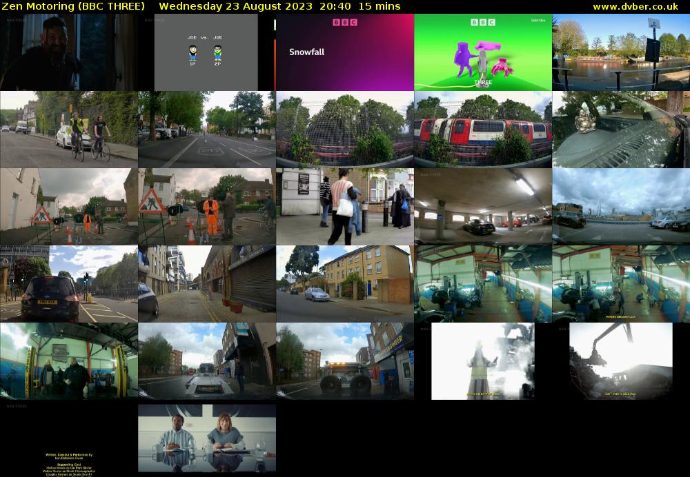 Zen Motoring (BBC THREE) Wednesday 23 August 2023 20:40 - 20:55