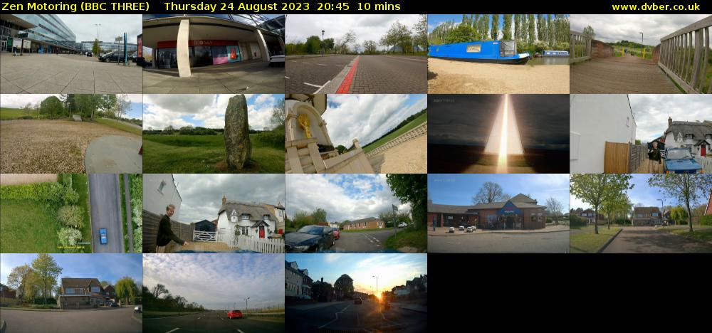 Zen Motoring (BBC THREE) Thursday 24 August 2023 20:45 - 20:55