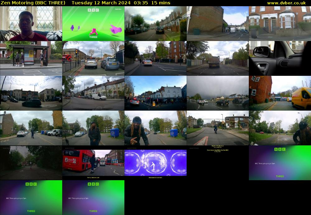 Zen Motoring (BBC THREE) Tuesday 12 March 2024 03:35 - 03:50