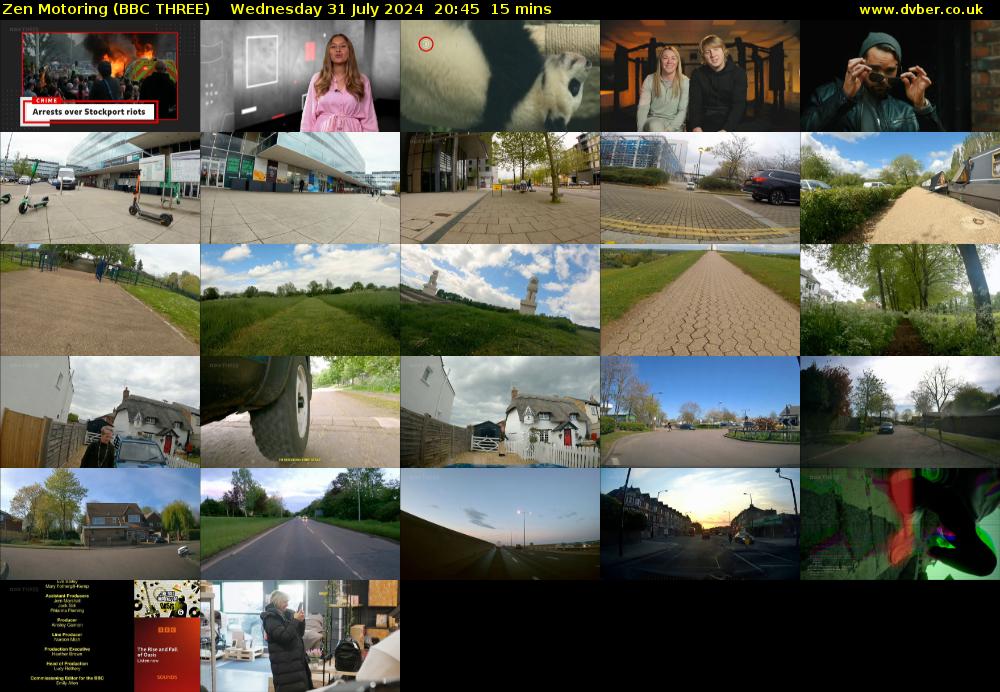 Zen Motoring (BBC THREE) Wednesday 31 July 2024 20:45 - 21:00