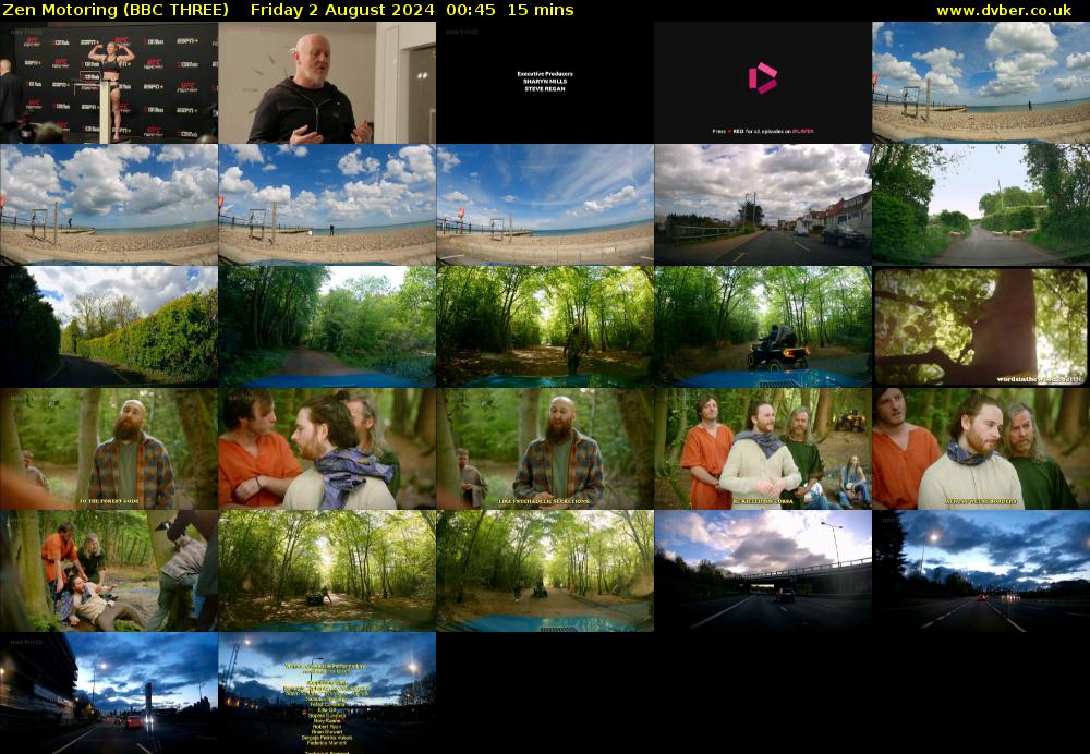 Zen Motoring (BBC THREE) Friday 2 August 2024 00:45 - 01:00