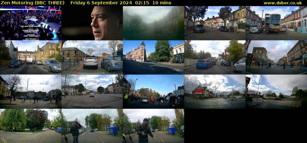 Zen Motoring (BBC THREE) Friday 6 September 2024 02:15 - 02:25