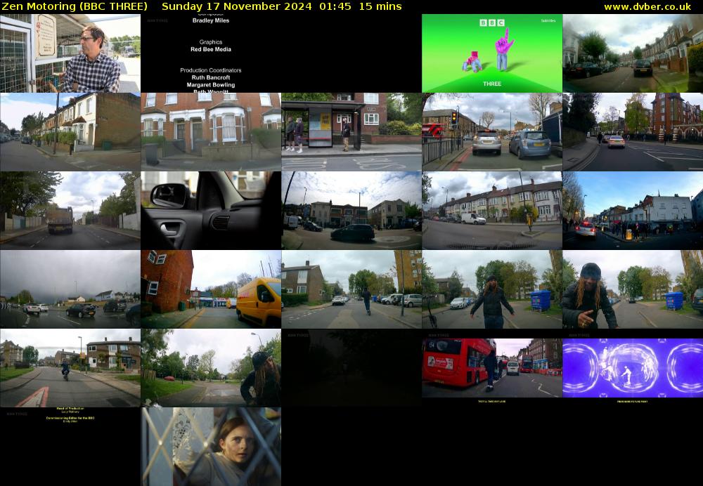 Zen Motoring (BBC THREE) Sunday 17 November 2024 01:45 - 02:00