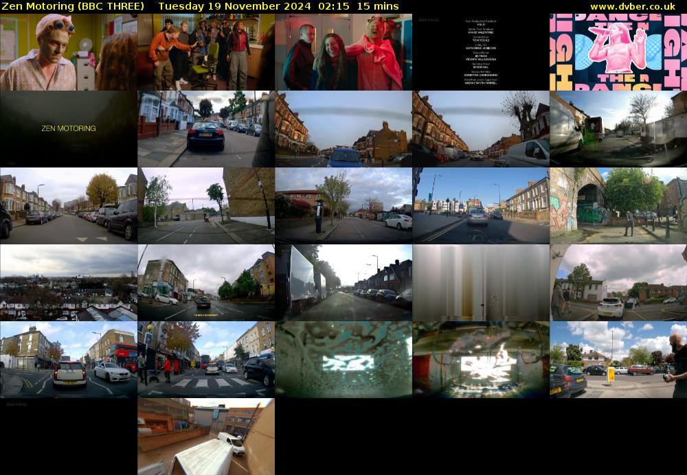 Zen Motoring (BBC THREE) Tuesday 19 November 2024 02:15 - 02:30