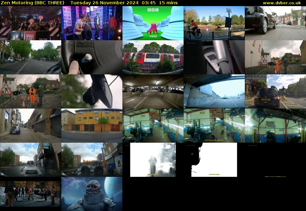 Zen Motoring (BBC THREE) Tuesday 26 November 2024 03:45 - 04:00