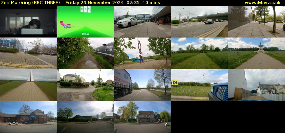 Zen Motoring (BBC THREE) Friday 29 November 2024 02:35 - 02:45