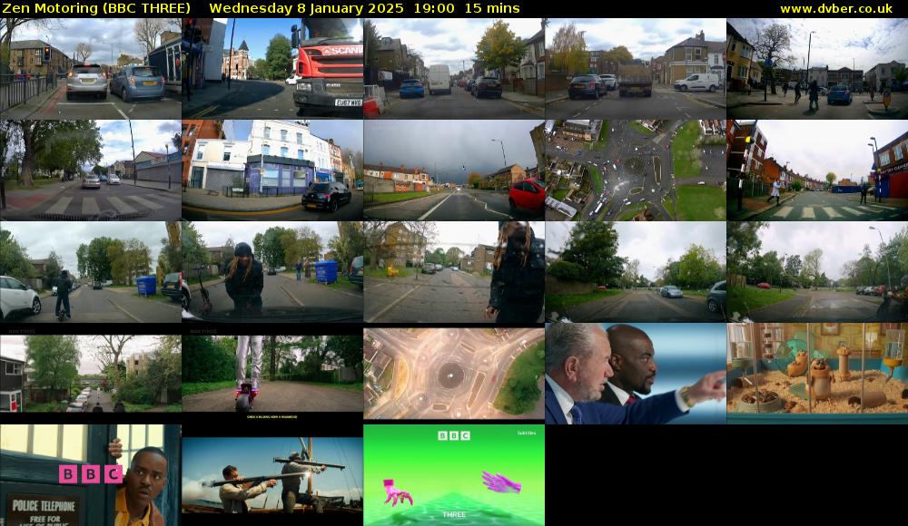Zen Motoring (BBC THREE) Wednesday 8 January 2025 19:00 - 19:15