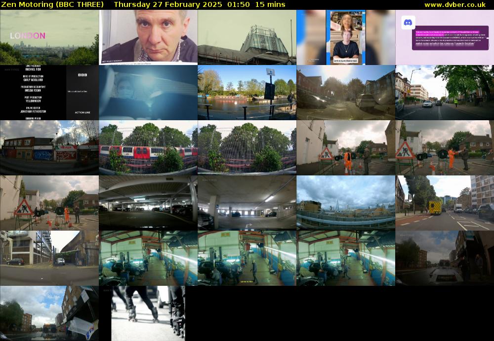Zen Motoring (BBC THREE) Thursday 27 February 2025 01:50 - 02:05