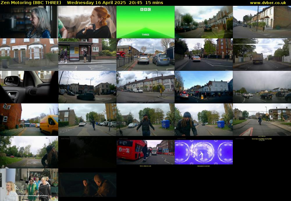 Zen Motoring (BBC THREE) Wednesday 16 April 2025 20:45 - 21:00