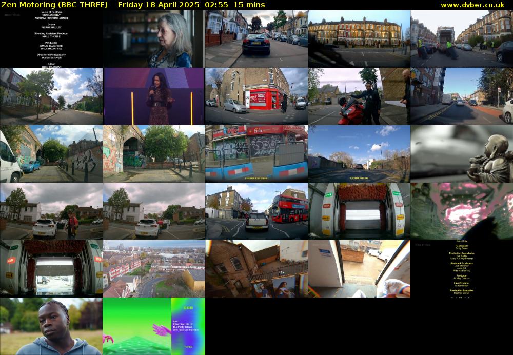 Zen Motoring (BBC THREE) Friday 18 April 2025 02:55 - 03:10