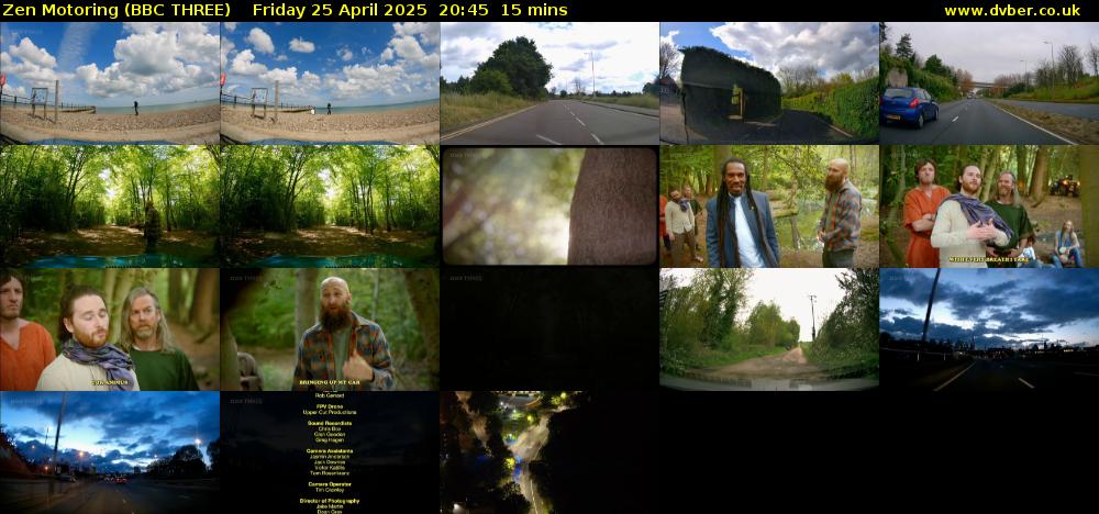 Zen Motoring (BBC THREE) Friday 25 April 2025 20:45 - 21:00