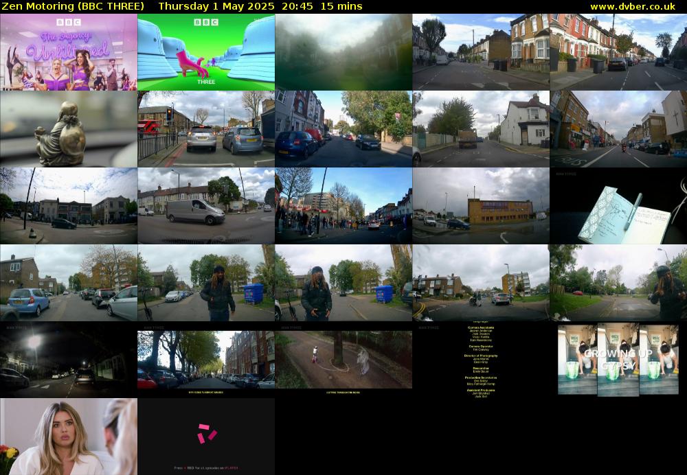 Zen Motoring (BBC THREE) Thursday 1 May 2025 20:45 - 21:00