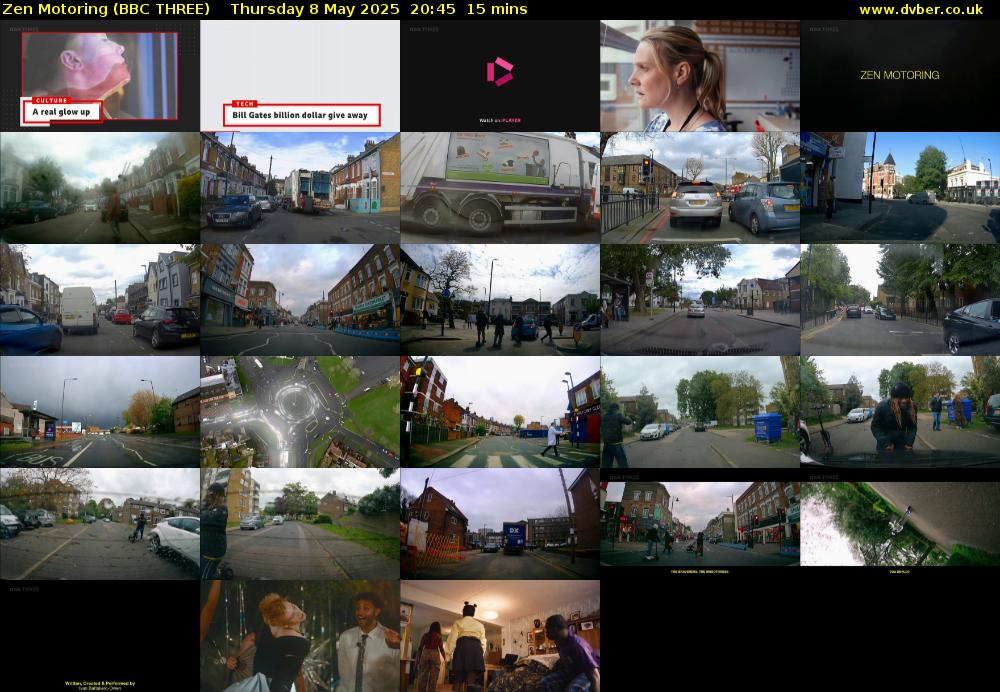 Zen Motoring (BBC THREE) Thursday 8 May 2025 20:45 - 21:00