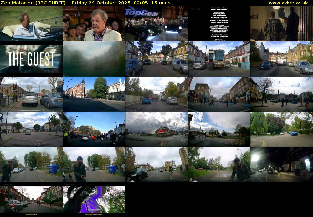Zen Motoring (BBC THREE) Friday 24 October 2025 02:05 - 02:20