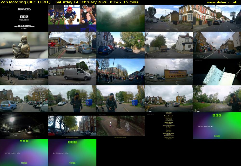 Zen Motoring (BBC THREE) Saturday 14 February 2026 03:45 - 04:00