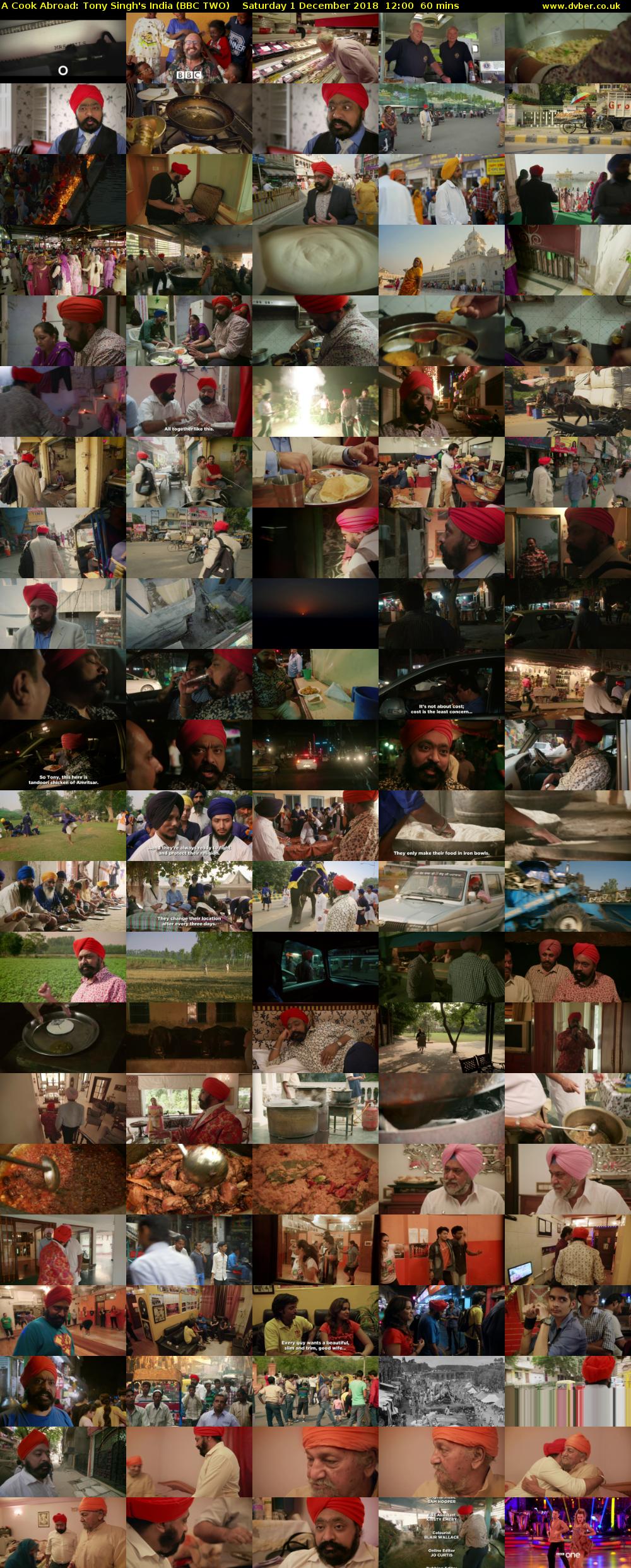 A Cook Abroad: Tony Singh's India (BBC TWO) Saturday 1 December 2018 12:00 - 13:00