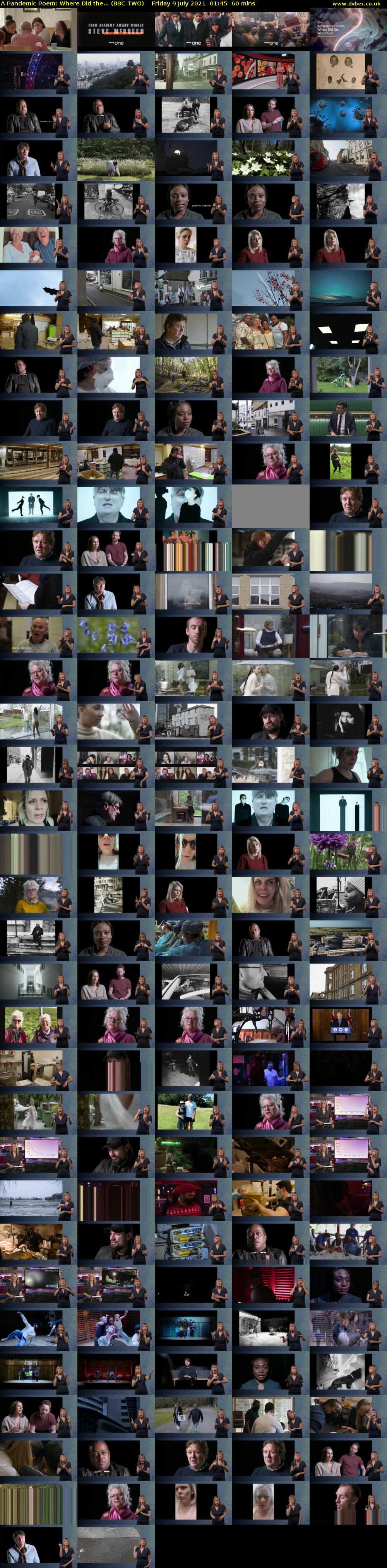 A Pandemic Poem: Where Did the... (BBC TWO) Friday 9 July 2021 01:45 - 02:45