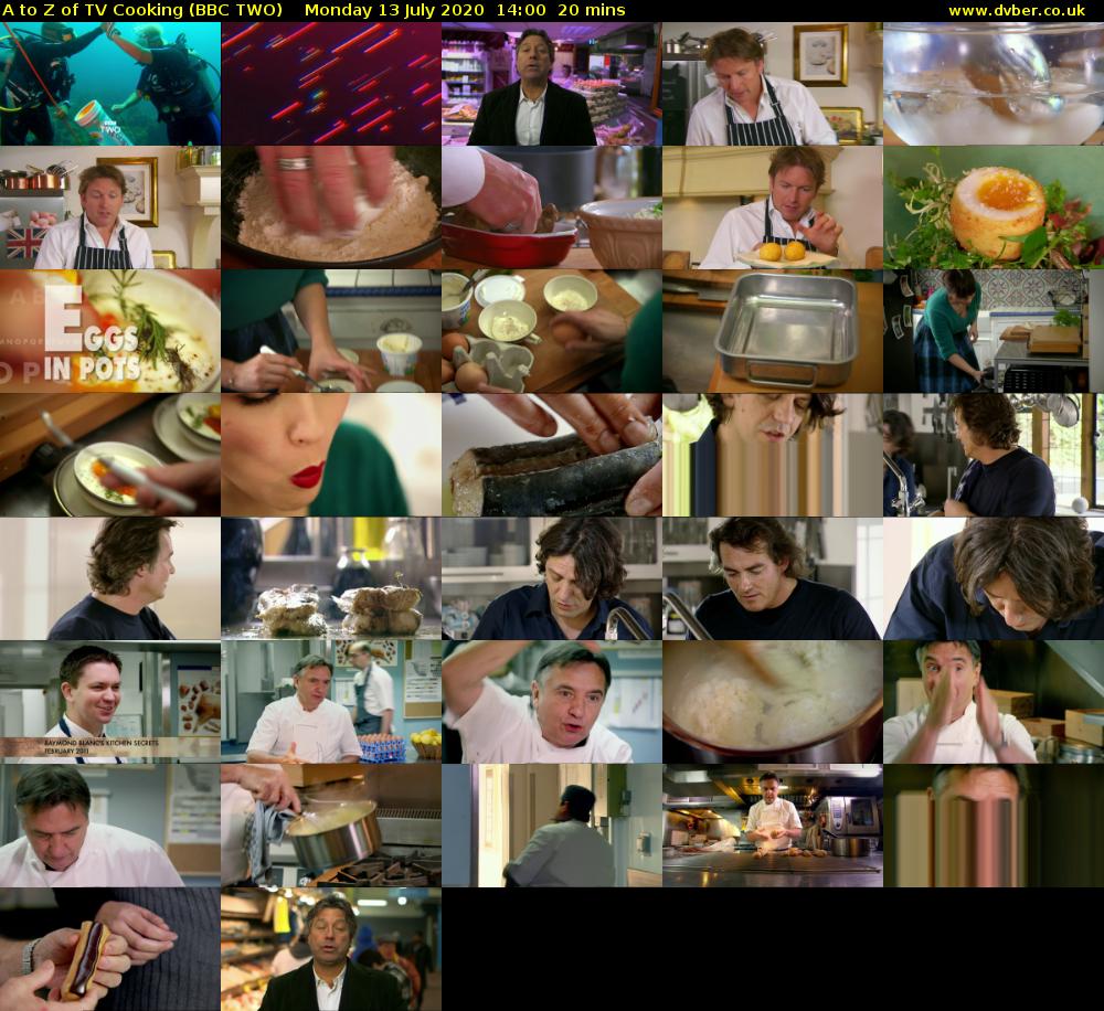 A to Z of TV Cooking (BBC TWO) Monday 13 July 2020 14:00 - 14:20