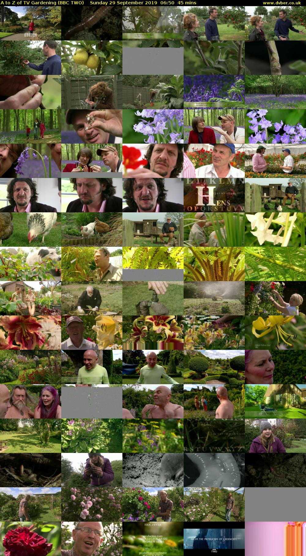 A to Z of TV Gardening (BBC TWO) Sunday 29 September 2019 06:50 - 07:35