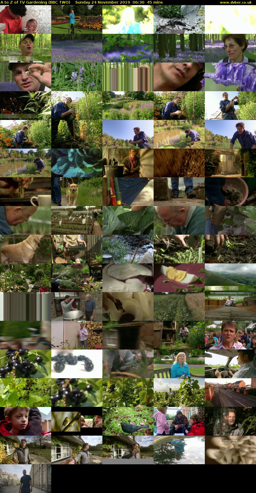 A to Z of TV Gardening (BBC TWO) Sunday 24 November 2019 06:30 - 07:15