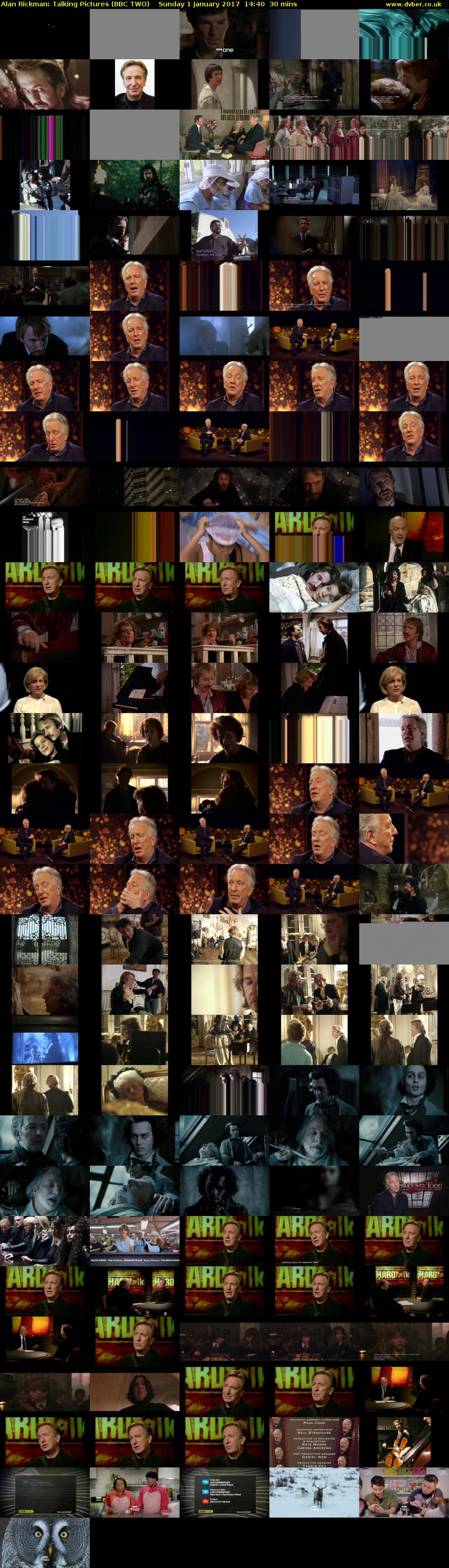 Alan Rickman: Talking Pictures (BBC TWO) Sunday 1 January 2017 14:40 - 15:10