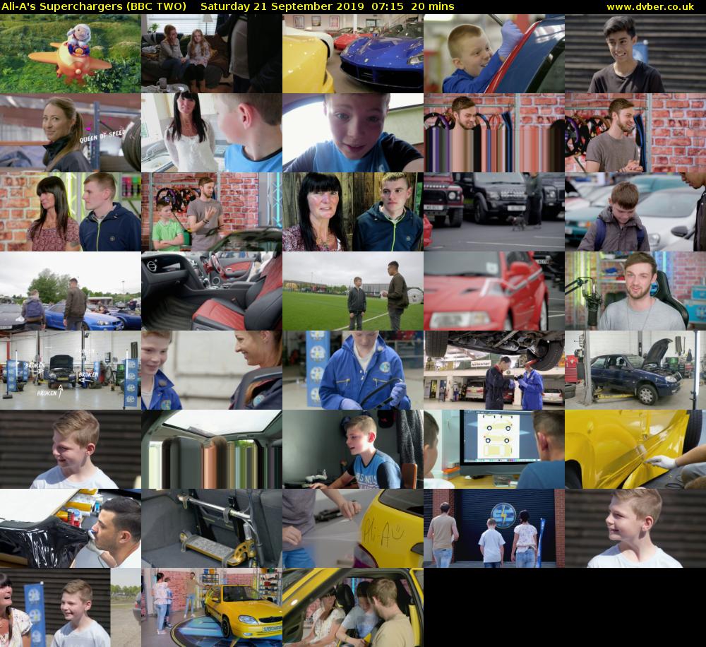 Ali-A's Superchargers (BBC TWO) Saturday 21 September 2019 07:15 - 07:35