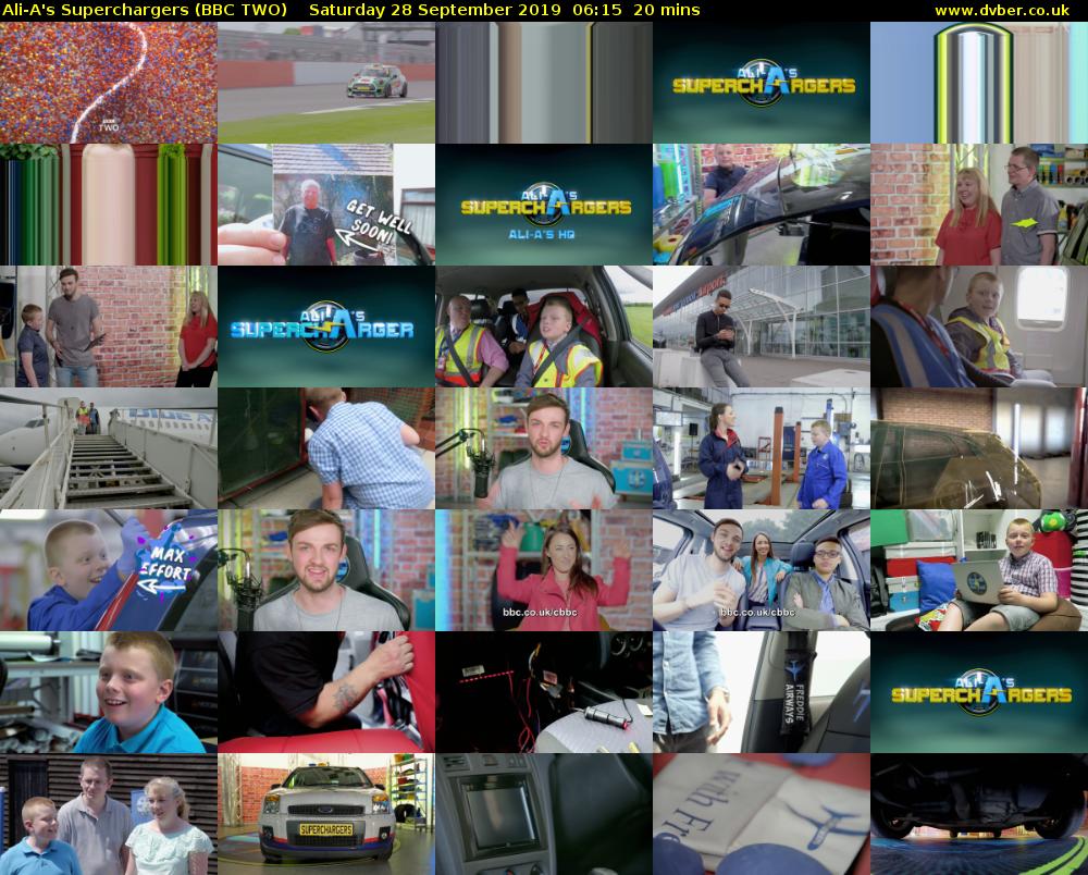 Ali-A's Superchargers (BBC TWO) Saturday 28 September 2019 06:15 - 06:35
