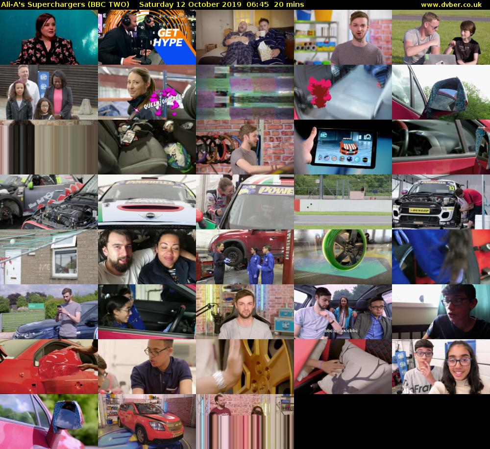 Ali-A's Superchargers (BBC TWO) Saturday 12 October 2019 06:45 - 07:05
