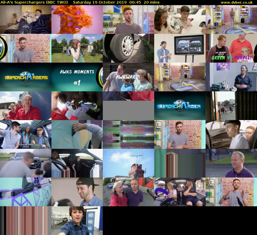 Ali-A's Superchargers (BBC TWO) Saturday 19 October 2019 06:45 - 07:05