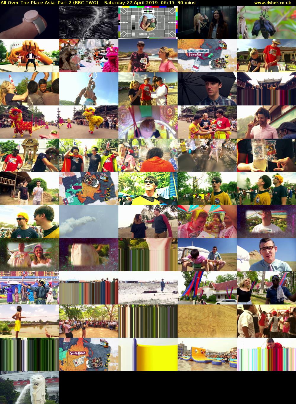 All Over The Place Asia: Part 2 (BBC TWO) Saturday 27 April 2019 06:45 - 07:15