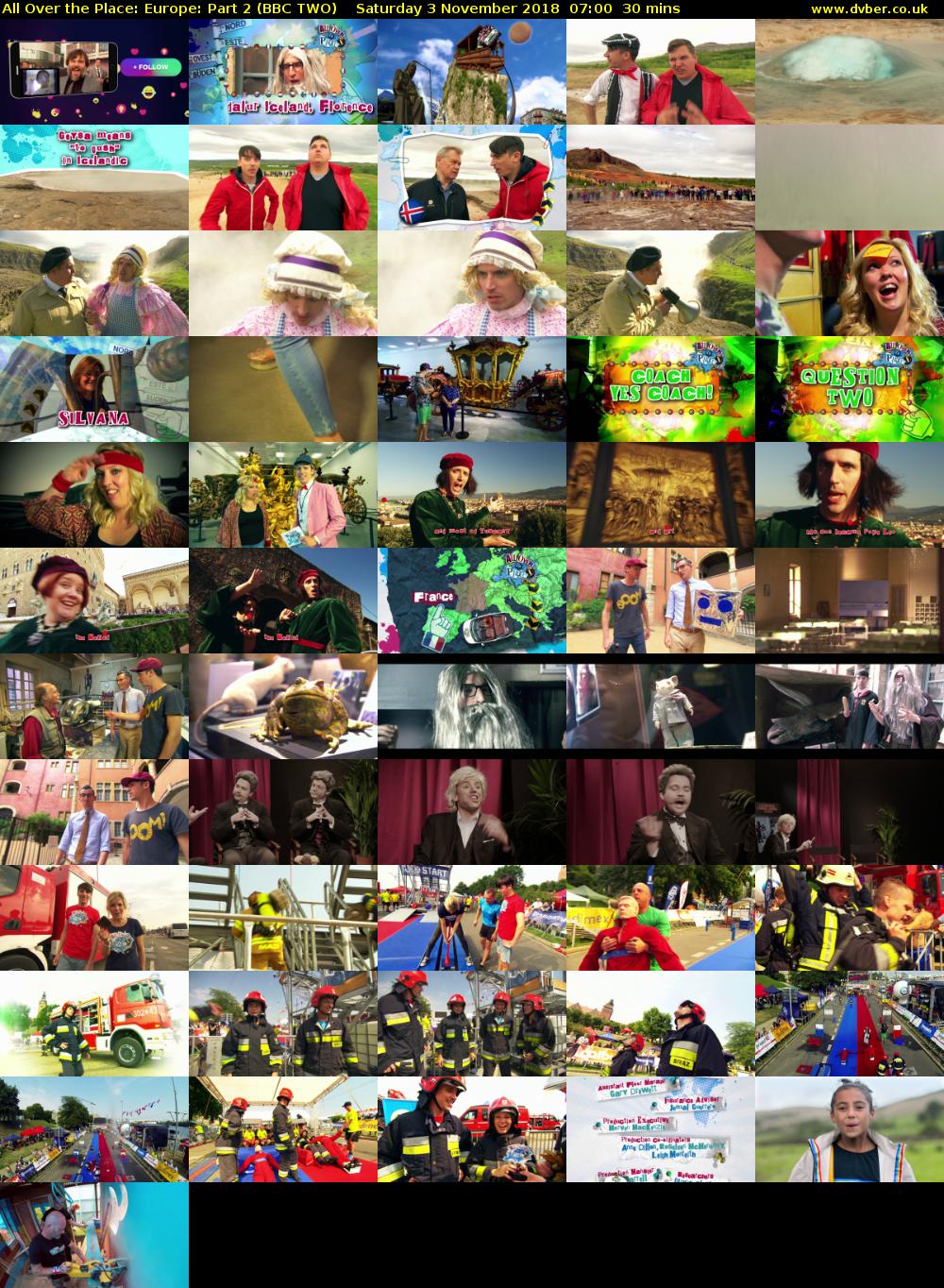 All Over the Place: Europe: Part 2 (BBC TWO) Saturday 3 November 2018 07:00 - 07:30