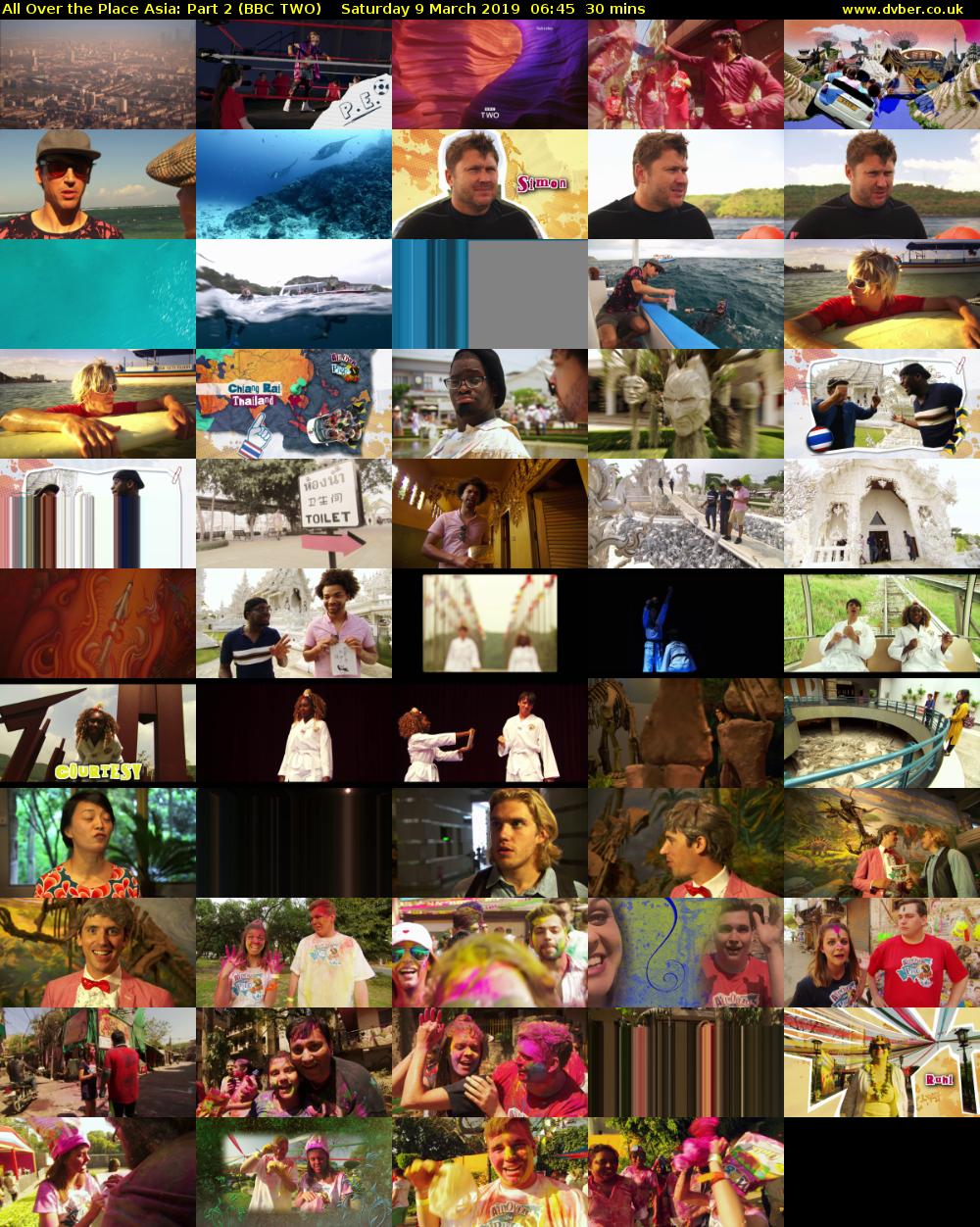 All Over the Place Asia: Part 2 (BBC TWO) Saturday 9 March 2019 06:45 - 07:15