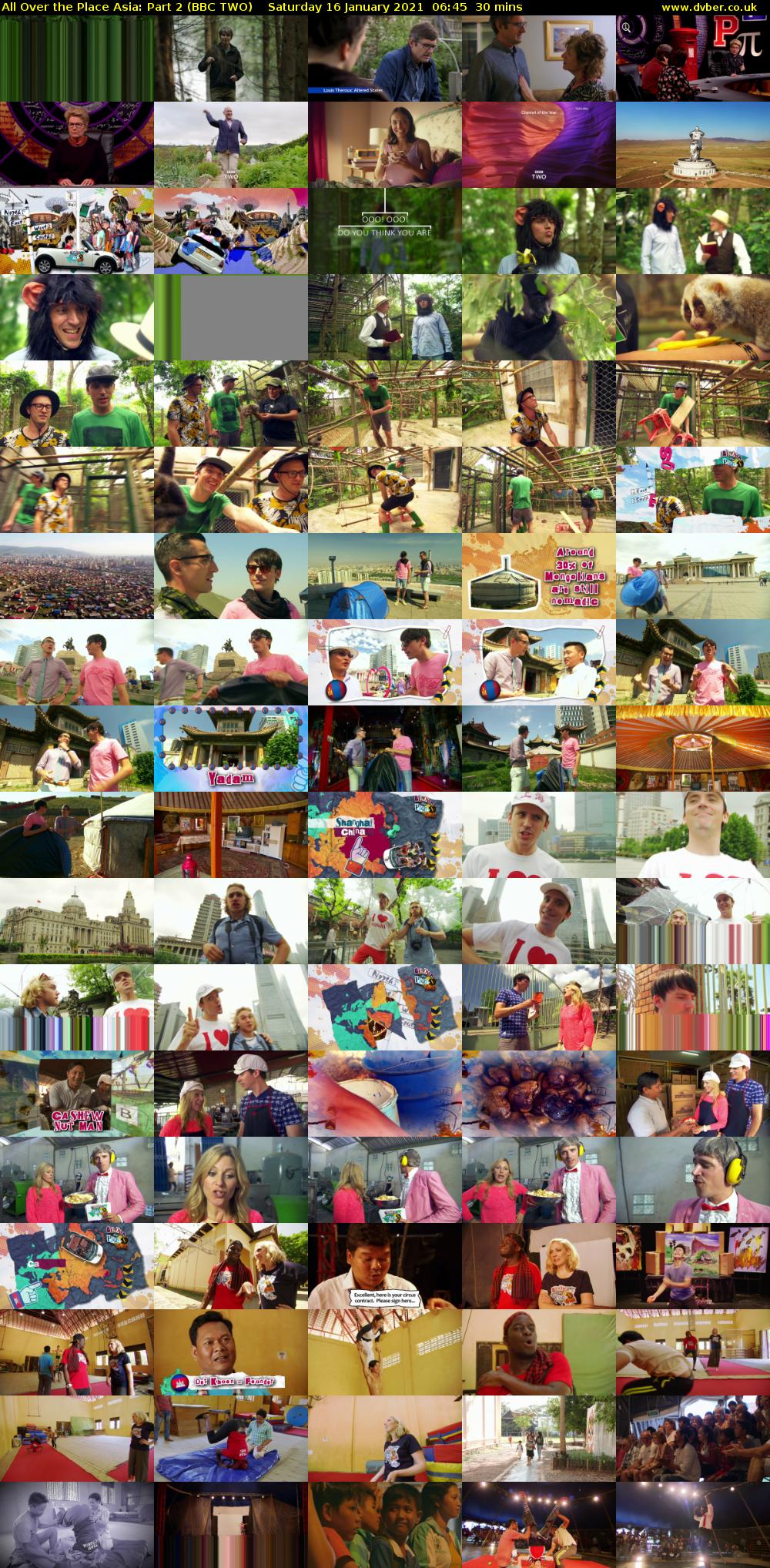 All Over the Place Asia: Part 2 (BBC TWO) Saturday 16 January 2021 06:45 - 07:15
