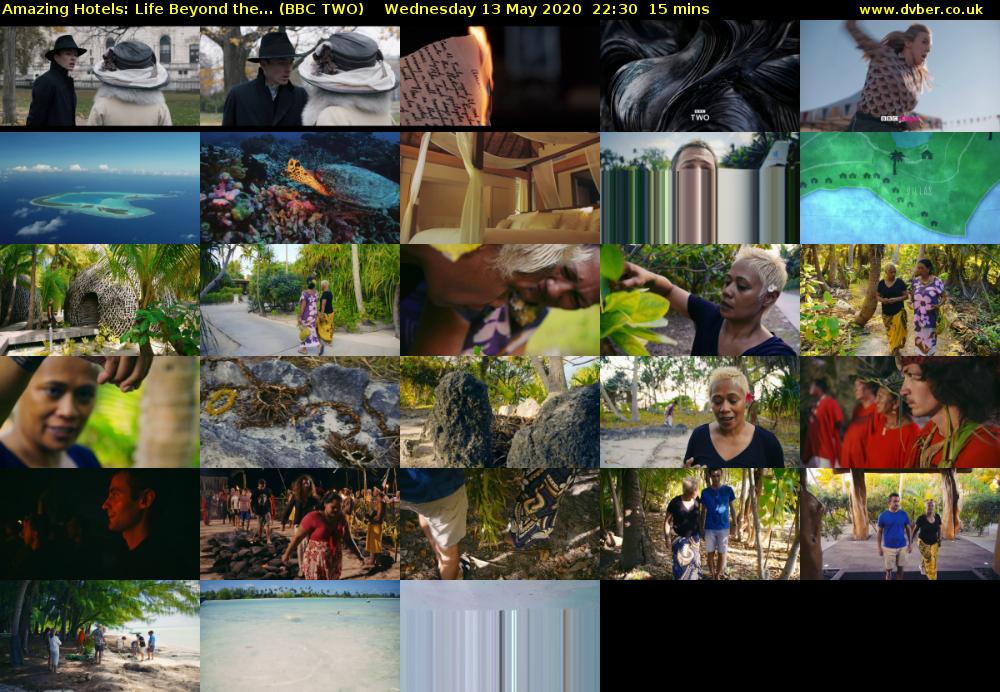 Amazing Hotels: Life Beyond the... (BBC TWO) Wednesday 13 May 2020 22:30 - 22:45