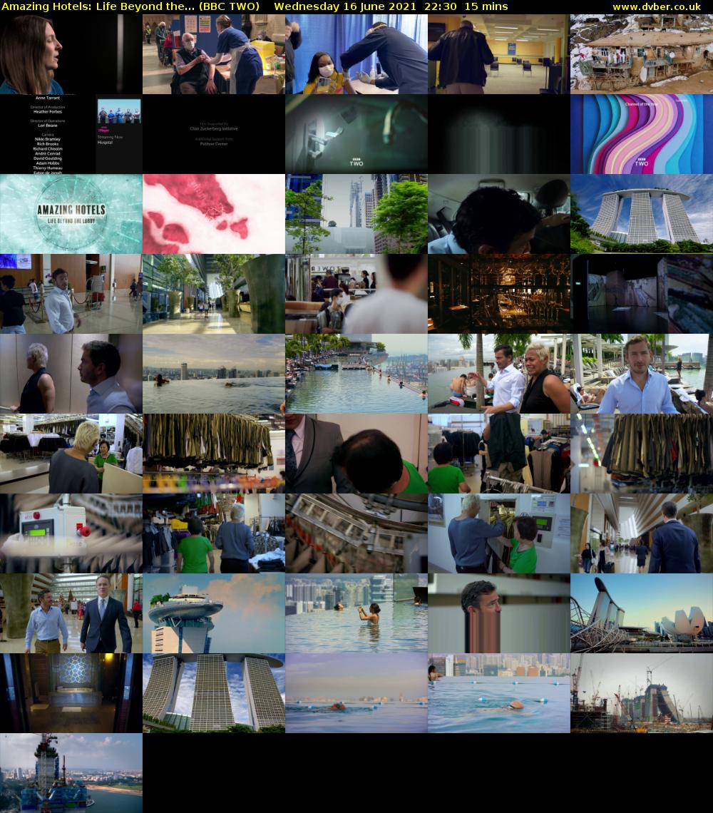 Amazing Hotels: Life Beyond the... (BBC TWO) Wednesday 16 June 2021 22:30 - 22:45