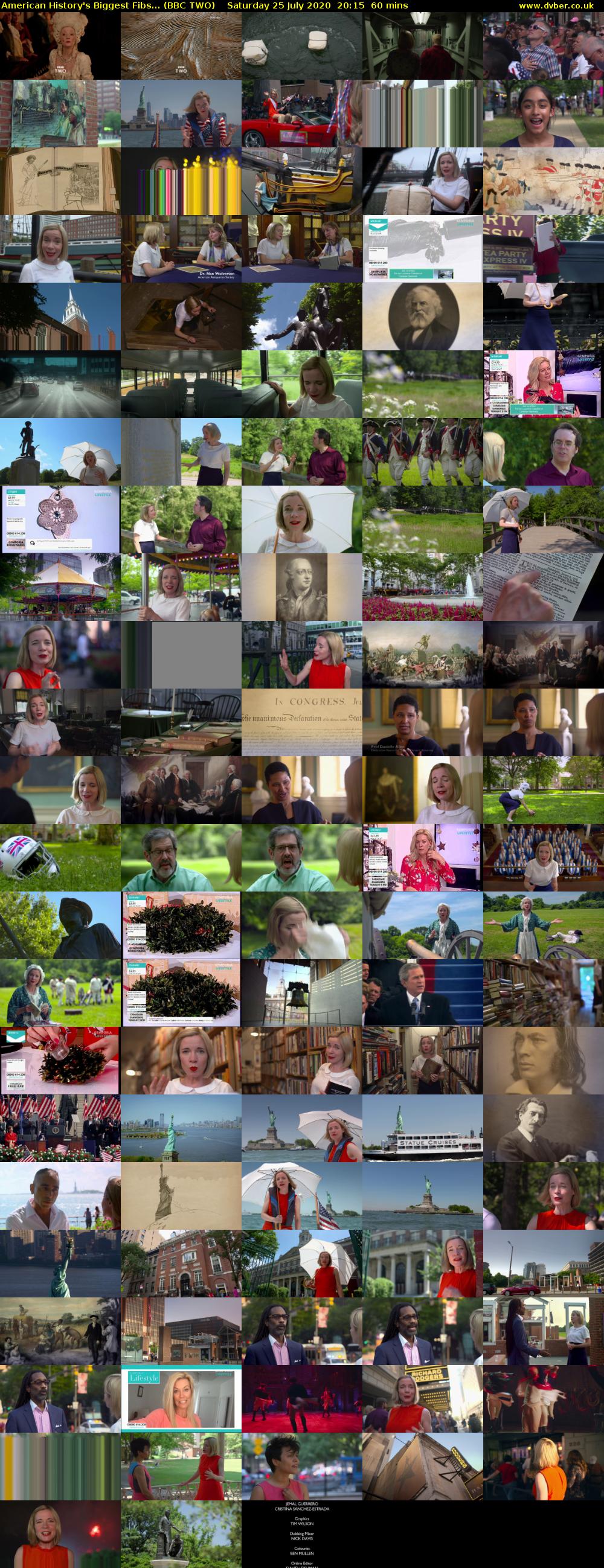 American History's Biggest Fibs... (BBC TWO) Saturday 25 July 2020 20:15 - 21:15