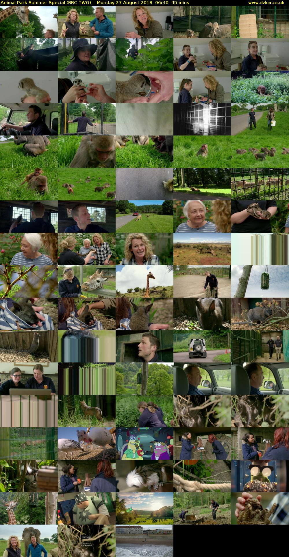 Animal Park Summer Special (BBC TWO) Monday 27 August 2018 06:40 - 07:25