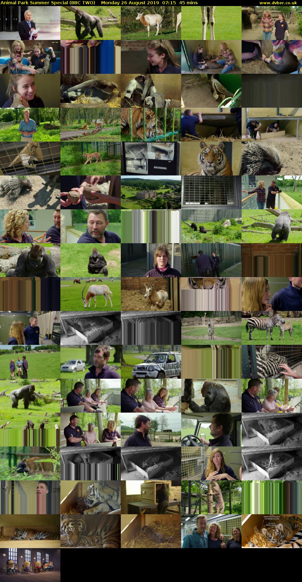 Animal Park Summer Special (BBC TWO) Monday 26 August 2019 07:15 - 08:00
