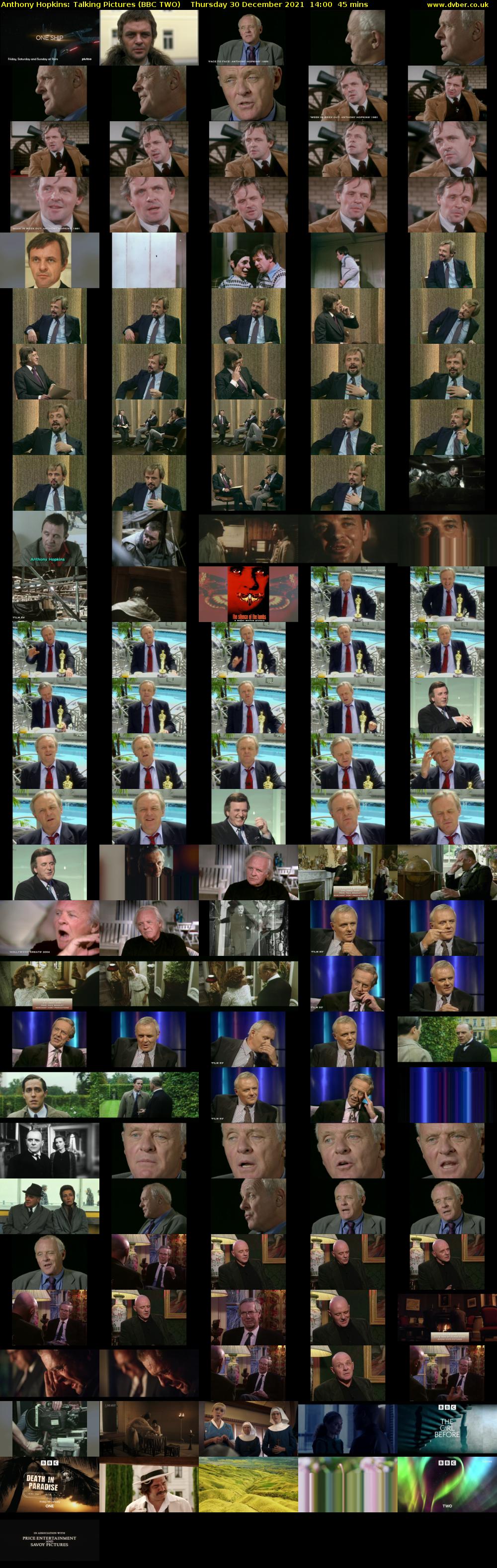 Anthony Hopkins: Talking Pictures (BBC TWO) Thursday 30 December 2021 14:00 - 14:45