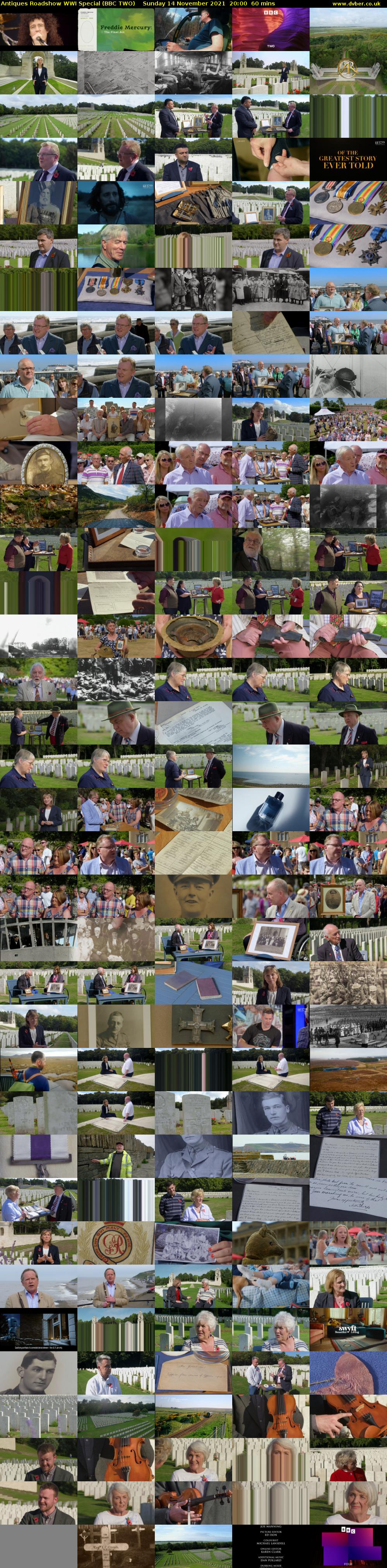 Antiques Roadshow WWI Special (BBC TWO) Sunday 14 November 2021 20:00 - 21:00