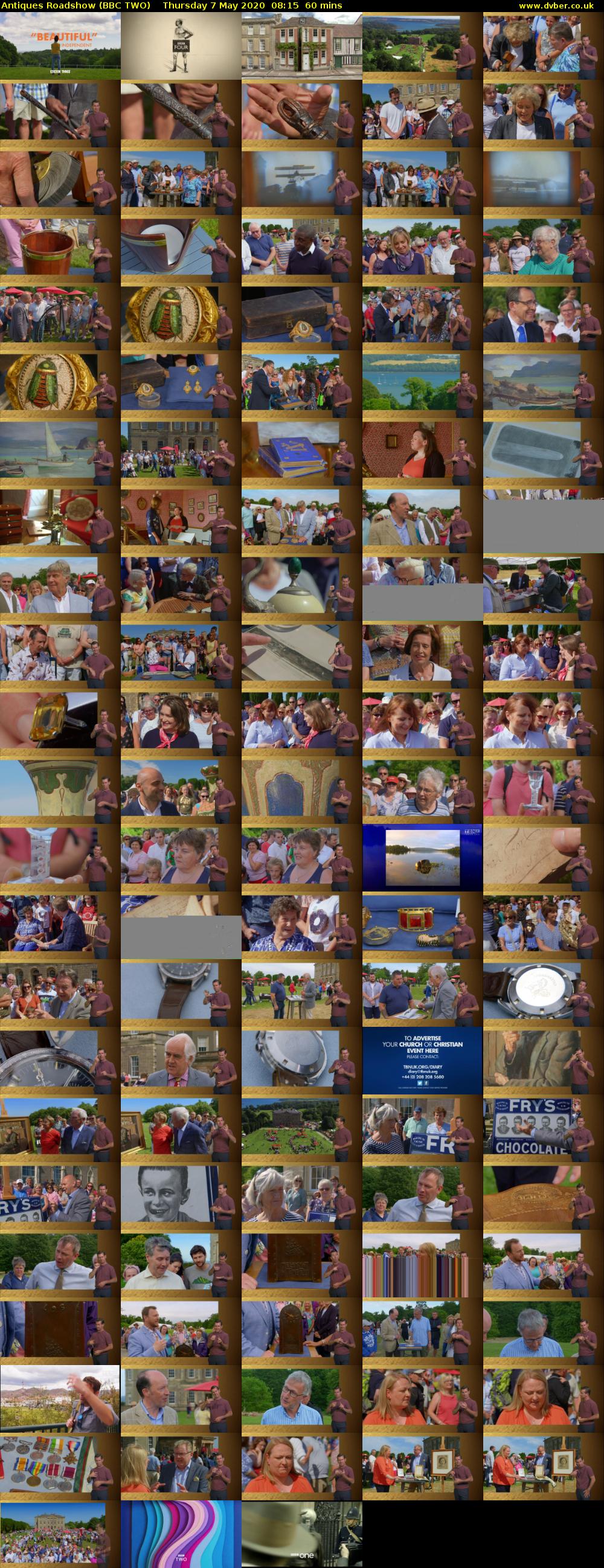 Antiques Roadshow (BBC TWO) Thursday 7 May 2020 08:15 - 09:15