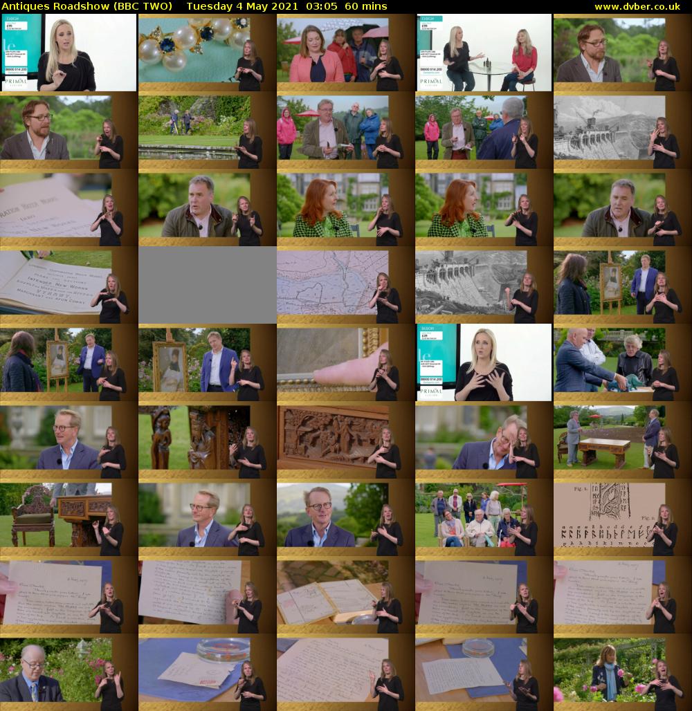 Antiques Roadshow (BBC TWO) Tuesday 4 May 2021 03:05 - 04:05