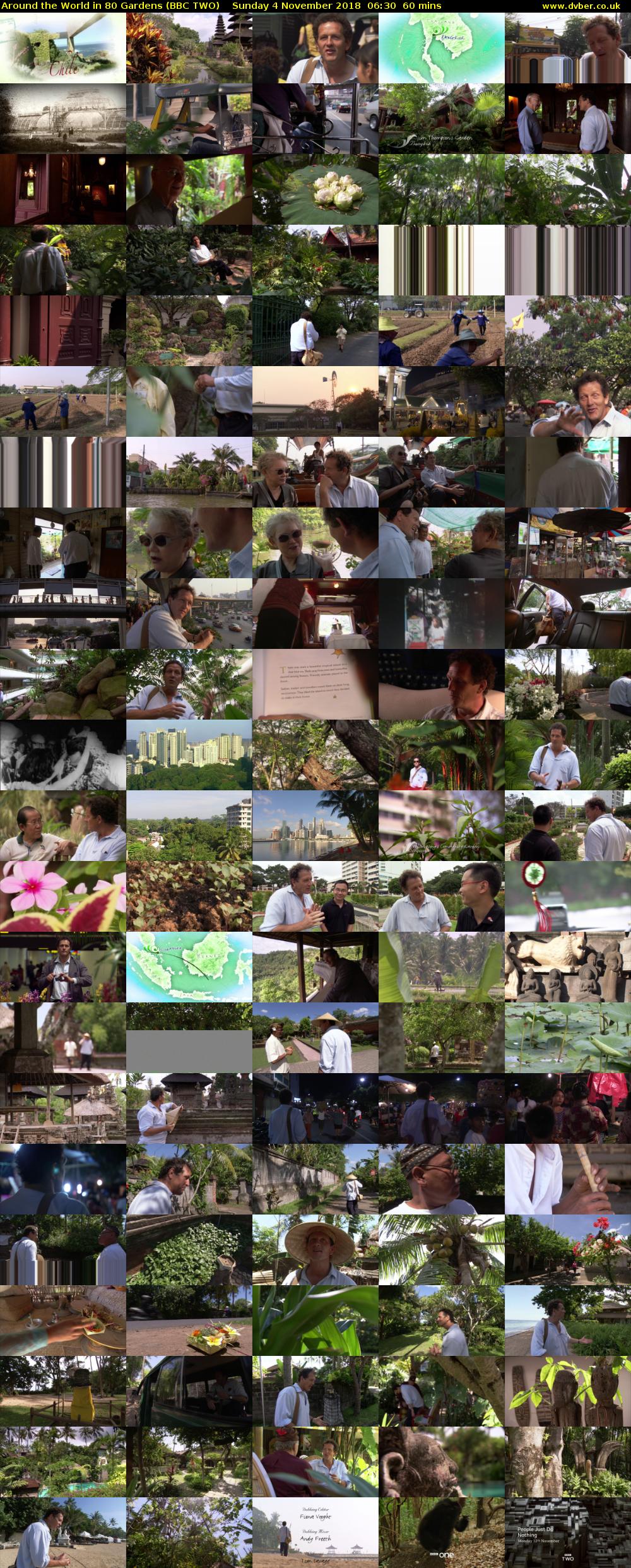 Around the World in 80 Gardens (BBC TWO) Sunday 4 November 2018 06:30 - 07:30
