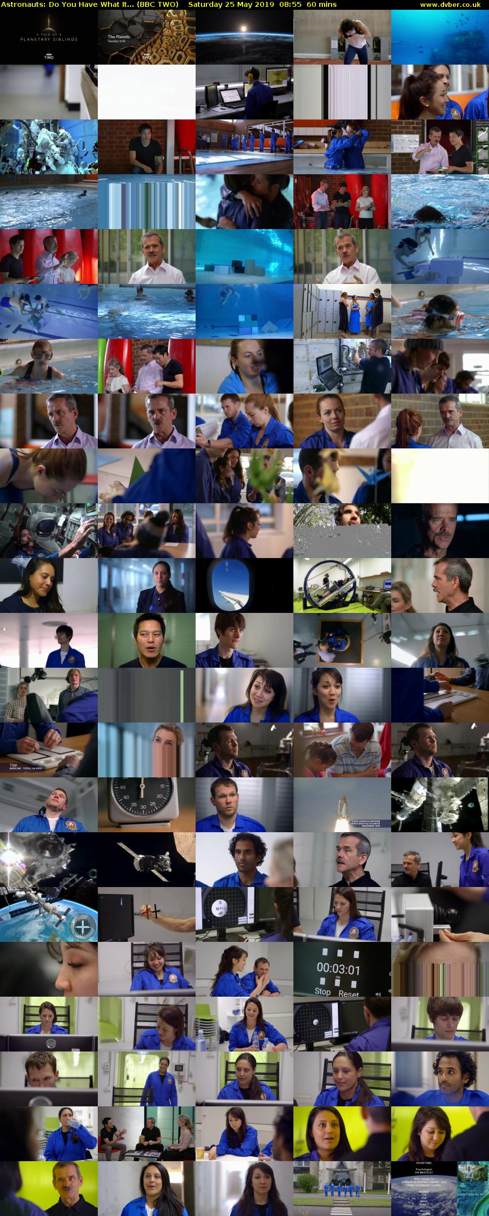 Astronauts: Do You Have What It... (BBC TWO) Saturday 25 May 2019 08:55 - 09:55