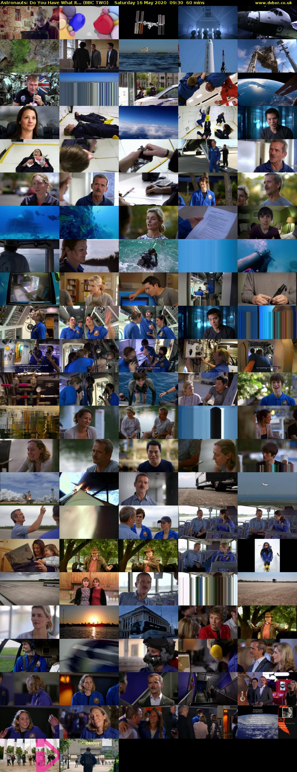 Astronauts: Do You Have What It... (BBC TWO) Saturday 16 May 2020 09:30 - 10:30