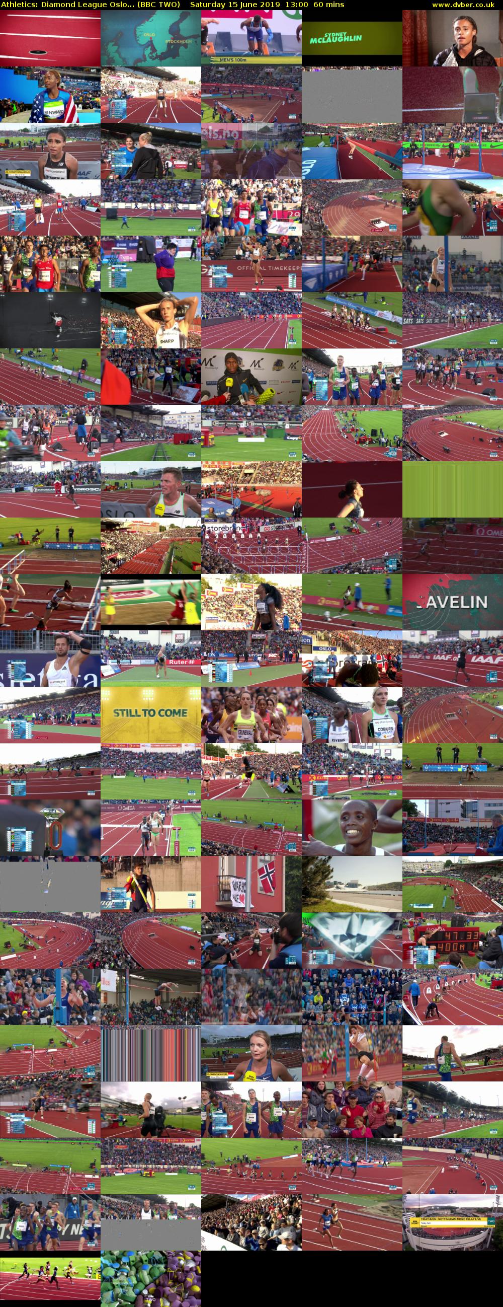 Athletics: Diamond League Oslo... (BBC TWO) Saturday 15 June 2019 13:00 - 14:00