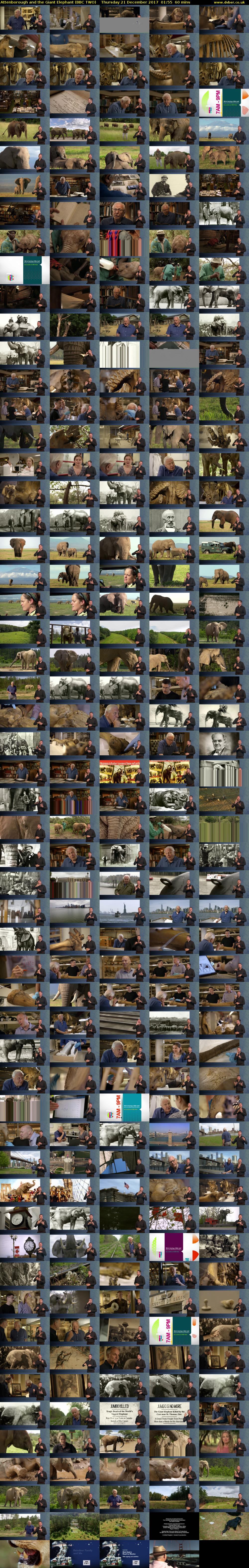 Attenborough and the Giant Elephant (BBC TWO) Thursday 21 December 2017 01:55 - 02:55